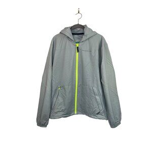 Vineyard Vines Performance Weatherproof Jacket Grey/Neon Yellow Size Large